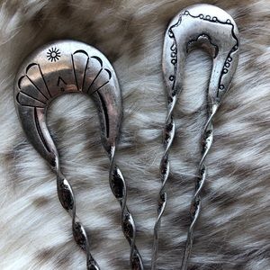 Free People Silver Hair Pins NWOT